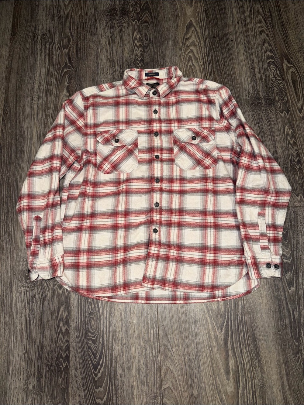 Pendleton Burnside Red & White Plaid Flannel Shirt
Size XL